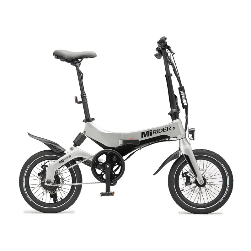 MiRider One electric folding e-bike in Silver