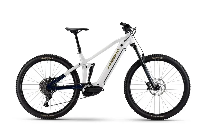 Haibike Alltrail 8 eMountain Bike in White/Blue/Gold 2025