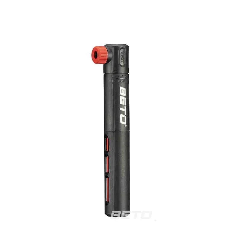 Beto CRH-015P Two-Way Twist Lock Pocket Mini Pump in Red