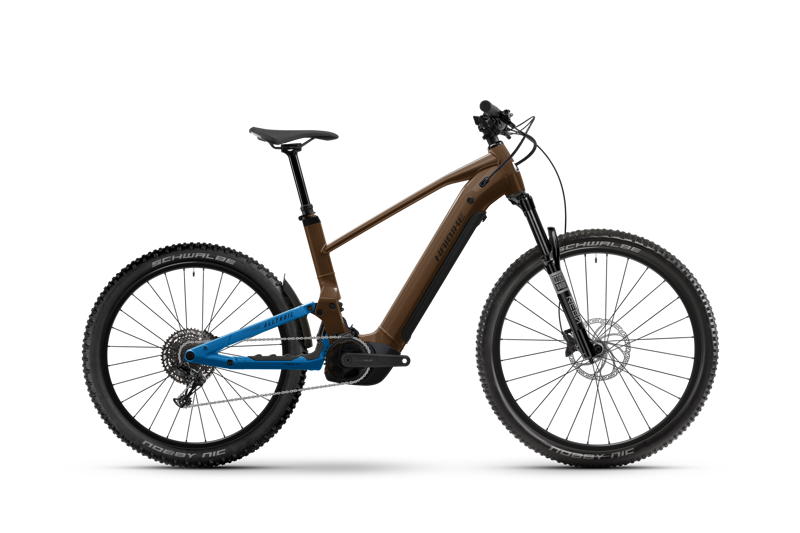 Haibike Alltrail 6 eMountain Bike in Leather/Platinum Blue 2026