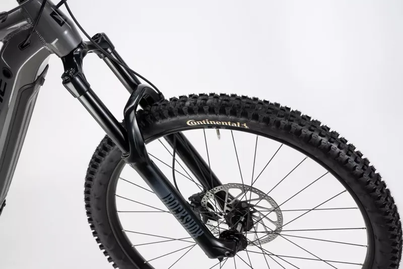 Haibike Allmtn 4 eMountain Bike in Silver/Red/Black-3