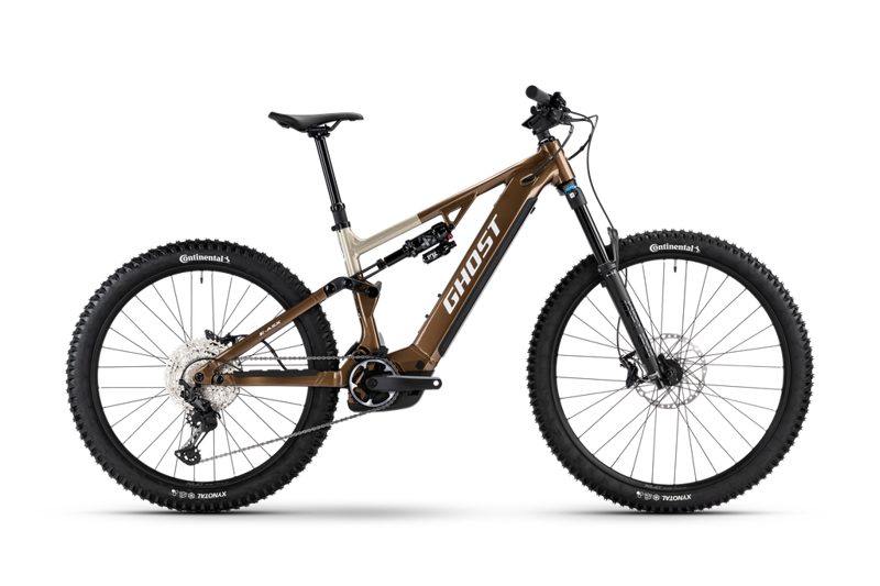 Ghost E-Asx Advanced High E-MTB in Brown Bear/Stone - Glossy-1