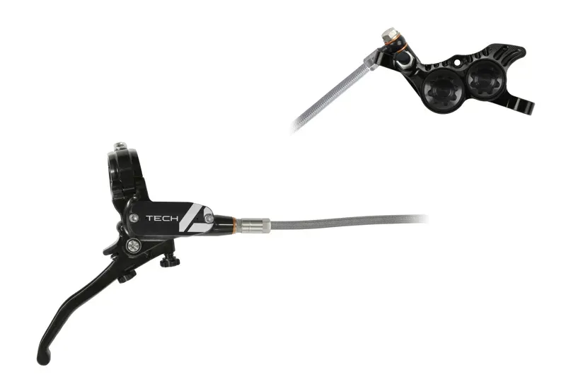 Hope Tech 4 V4 - No Rotor - Black/Black - BRAIDED-1